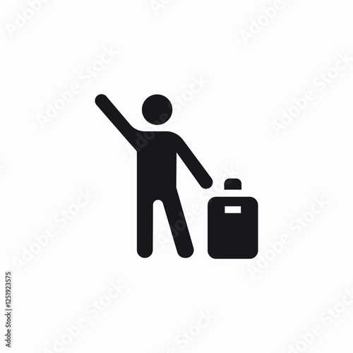 traveller stop icon sign vector