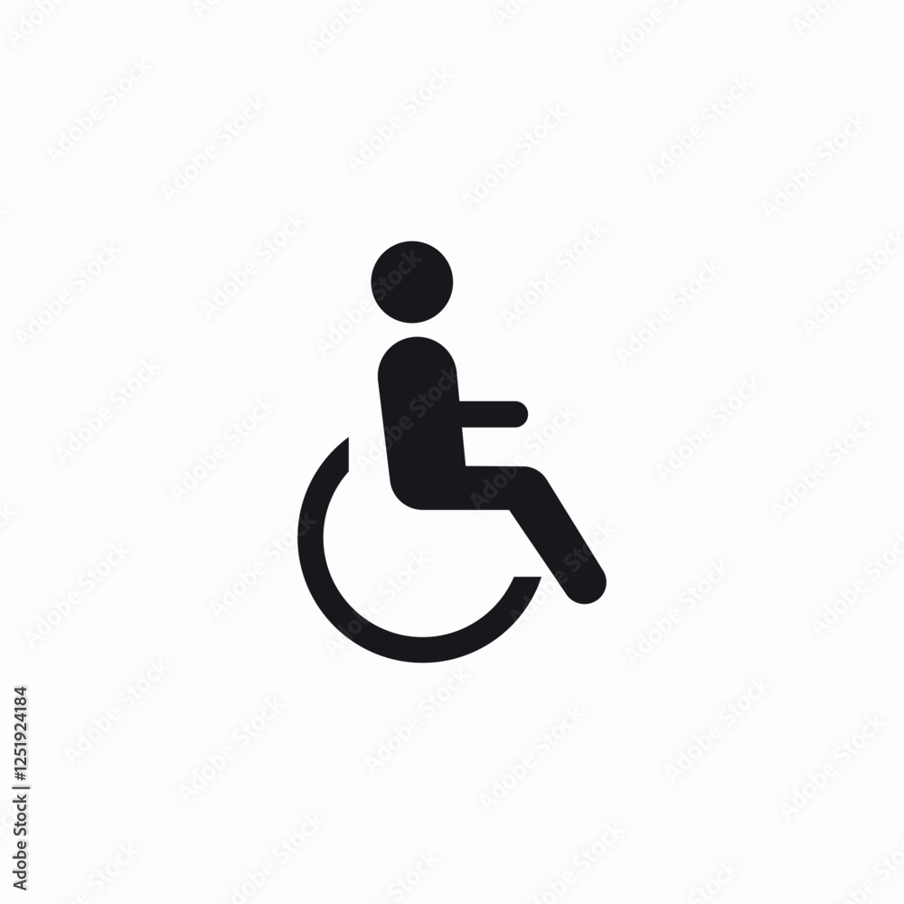 wheelchair accessibility icon sign vector wheelchair accessibility icon sign vector