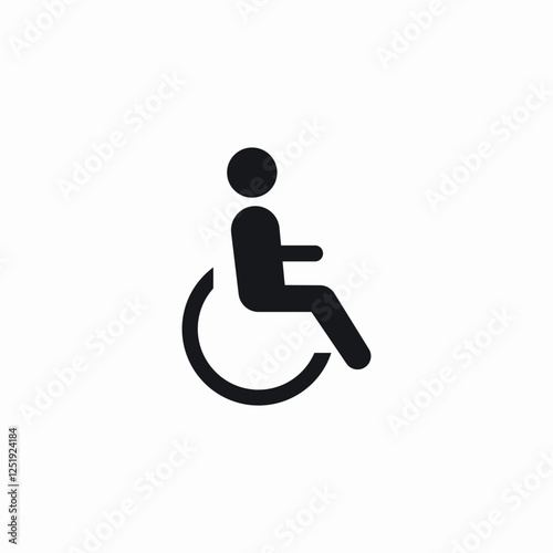 wheelchair accessibility icon sign vector