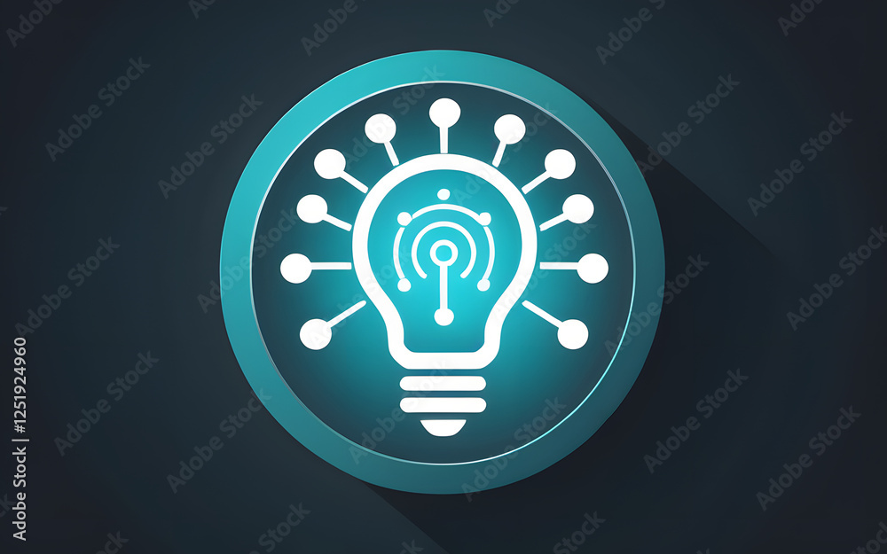 Smart lighting icon for IoT-enabled homes Smart lighting icon for IoT-enabled homes