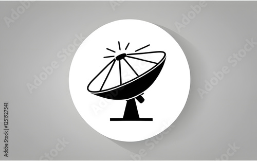 Satellite dish icon for communication signals