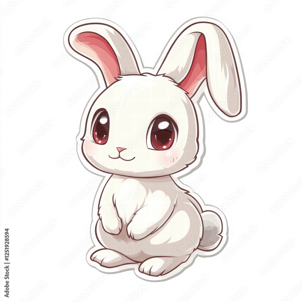 Fototapeta premium Cute Cartoon Rabbit Illustration