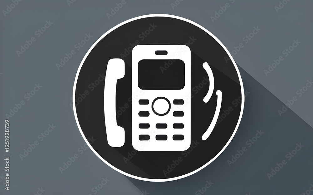 VoIP phone icon for internet calling VoIP phone icon for internet calling