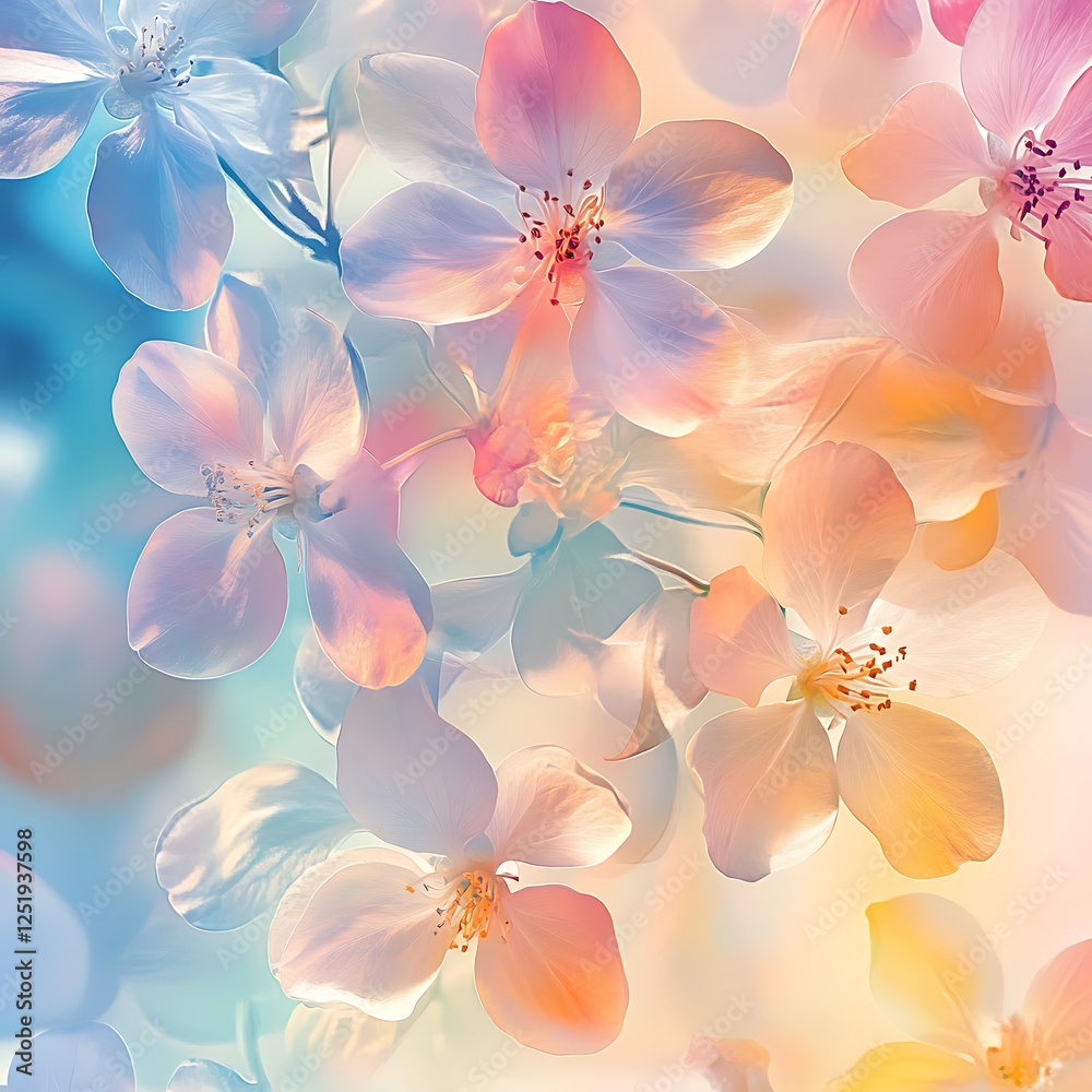 Obraz premium Flower Background Vibrant Floral Pattern Nature Inspired Design