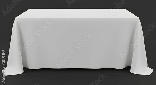 White Tablecloth on a Table generative AI