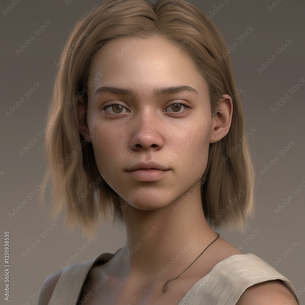 A highly detailed, hyper-realistic close-up portrait of an AI-generated human face. This digital artwork features lifelike skin textures, expressive eyes, and natural lighting. A highly detailed, hyper-realistic close-up portrait of an AI-generated human face. This digital artwork features lifelike skin textures, expressive eyes, and natural lighting.