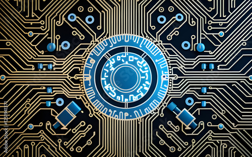 Gear or circuit pattern representing machine learning