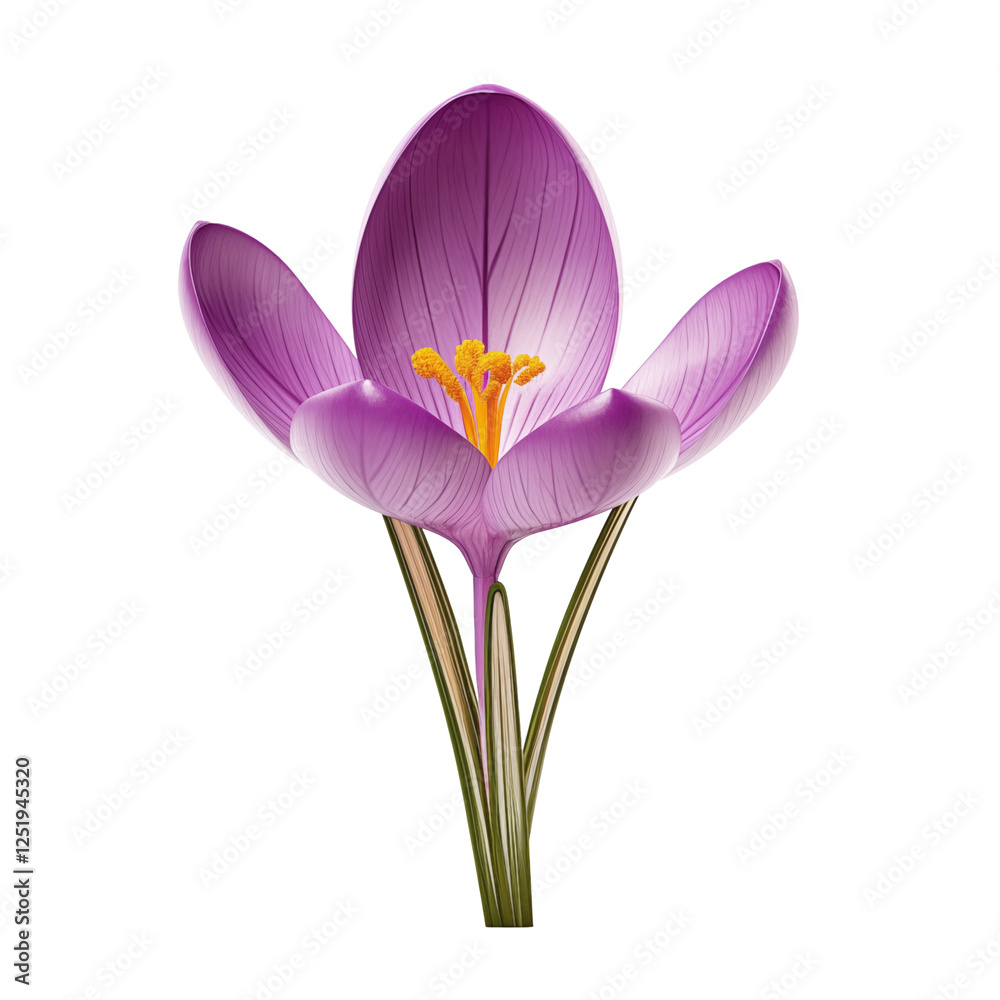 Fototapeta premium purple crocus flower transparent png