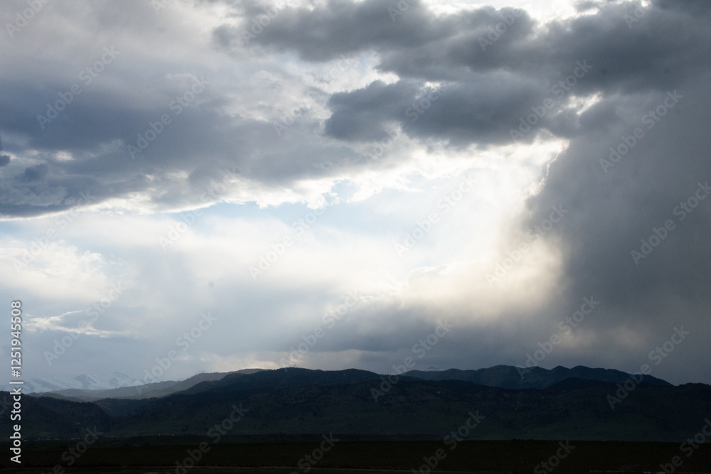 Dark clouds over the mountains Dark clouds over the mountains