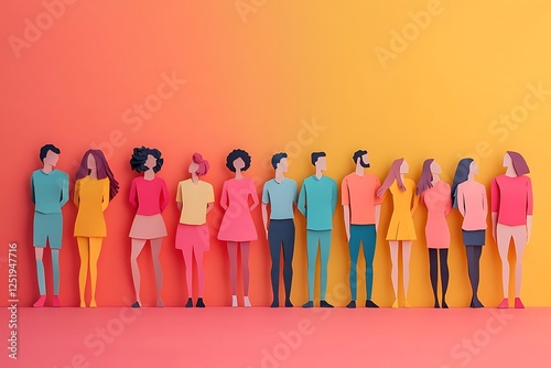 Happy Diverse People Togetherness Silhouette Celebration