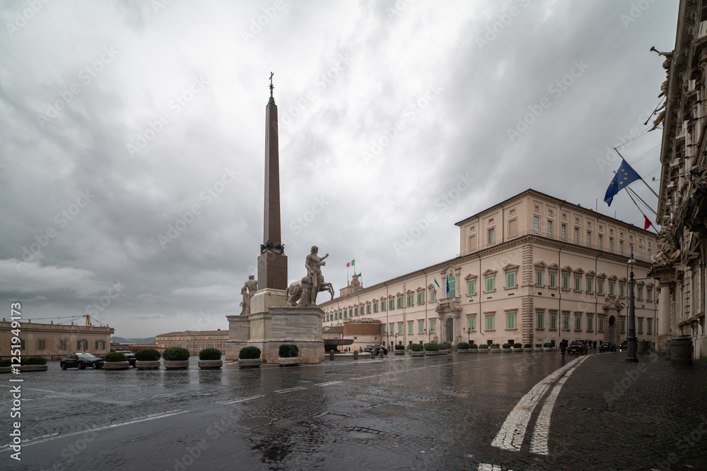 Obraz premium Quirinal Palace (Palazzo del Quirinale), seat of the president of Italy, Rome