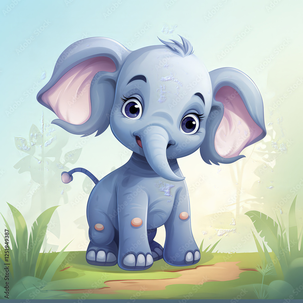 Obraz premium słodkie słoniątko