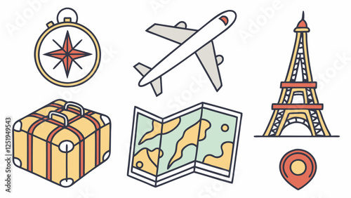 Travel and Adventure Illustrative Icons