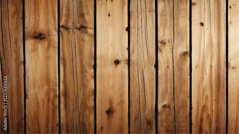 Fototapeta premium Wood planks vector background. Wooden surface background. Old Wooden Background. Wooden texture background. 