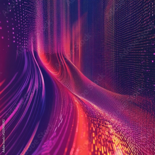 Abstract rendition showcases dynamic patterns with vivid color gradients