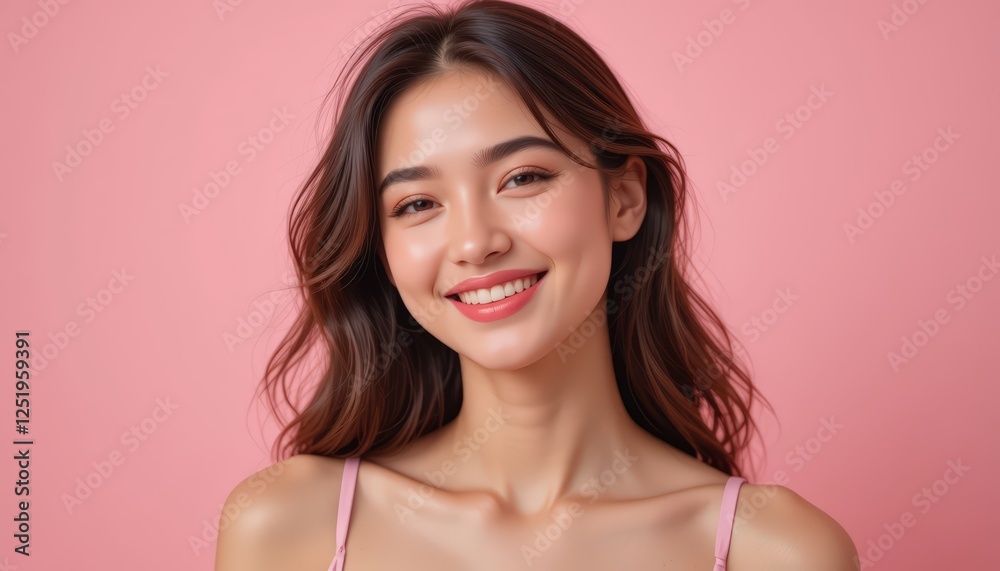 Radiant Beauty: A Portrait of a Smiling Young Woman Radiant Beauty: A Portrait of a Smiling Young Woman