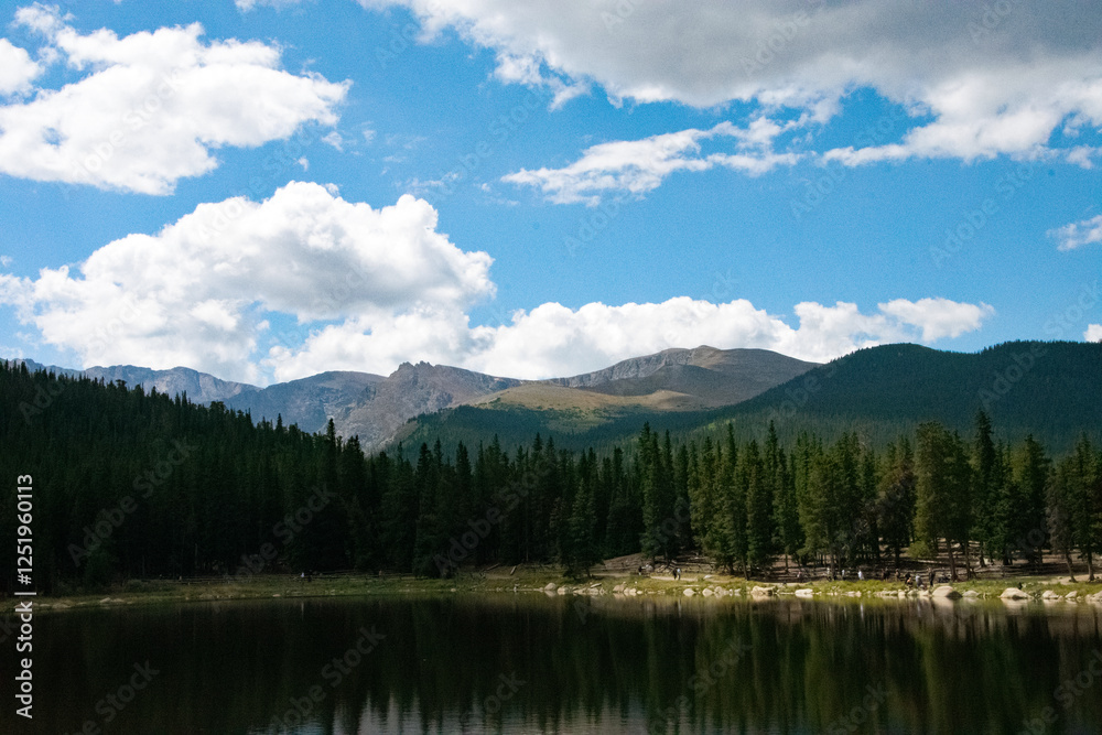Rocky Mountains Rising Behind Echo Lake in Colorado Rocky Mountains Rising Behind Echo Lake in Colorado