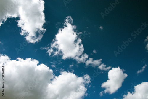 Clouds against a blue sky