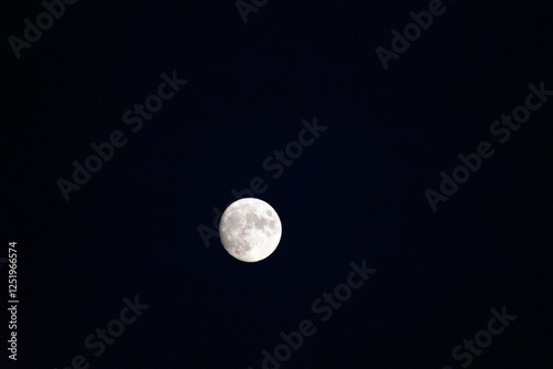 moon in a black sky 