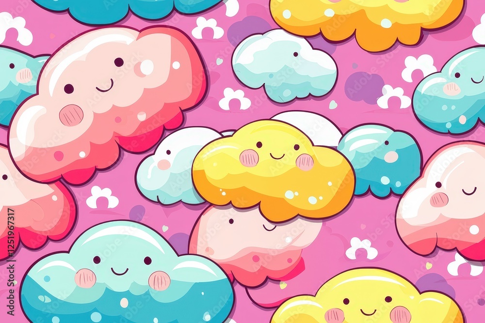 Cartoon clouds abstract background texture pattern seamless Cartoon clouds abstract background texture pattern seamless
