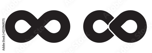 Infinity loop outline vector icon. Editable stroke. infinity icon set. 