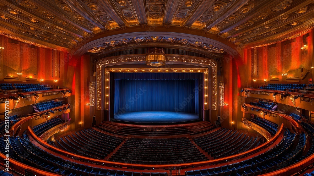 Obraz premium Empty theater auditorium stage performance venue