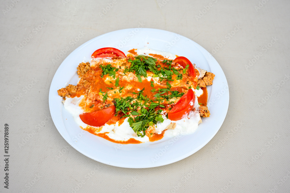 Meat, chicken shawarma kebab with yogurt and fried butter sauce .Tantuni Special. Yogurtlu tantuni. Meat, chicken shawarma kebab with yogurt and fried butter sauce .Tantuni Special. Yogurtlu tantuni.