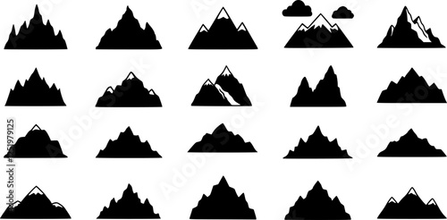 Mountains Icons cartoon for you design
