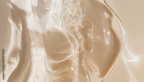 Beauty transparent moisturizing hydration hyaluronic acid gel serum texture detail make-up and cosmetic theme. Skin care product concept background pastel color.