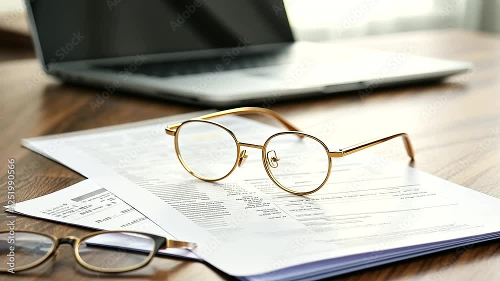 Retiree Anxiously Reviewing Shrinking Pension Financial Statement
