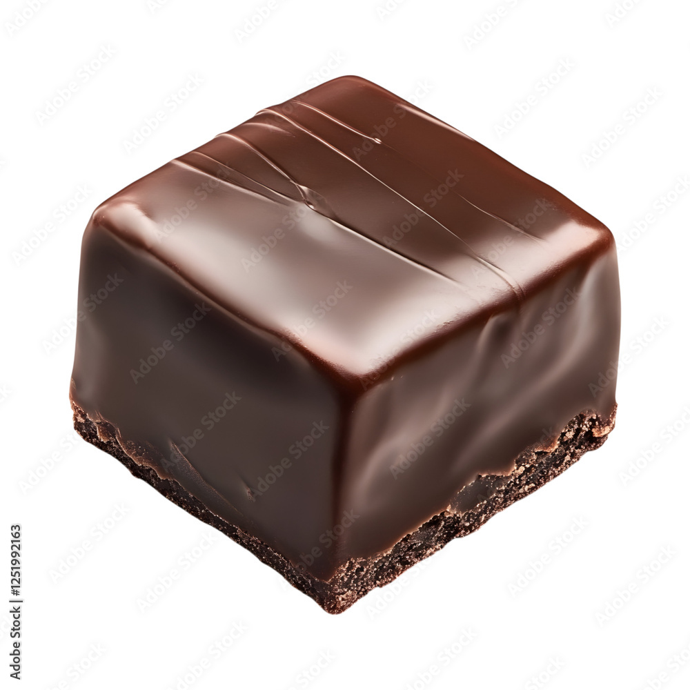Black Forest Caramel Chocolate Bar with Chocolate Layer Isolated on Transparent Background Black Forest Caramel Chocolate Bar with Chocolate Layer Isolated on Transparent Background