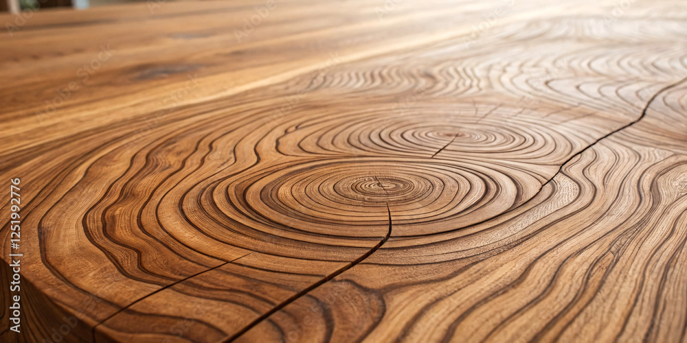 Naklejka premium Brown Wooden Texture with Natural Grain Pattern