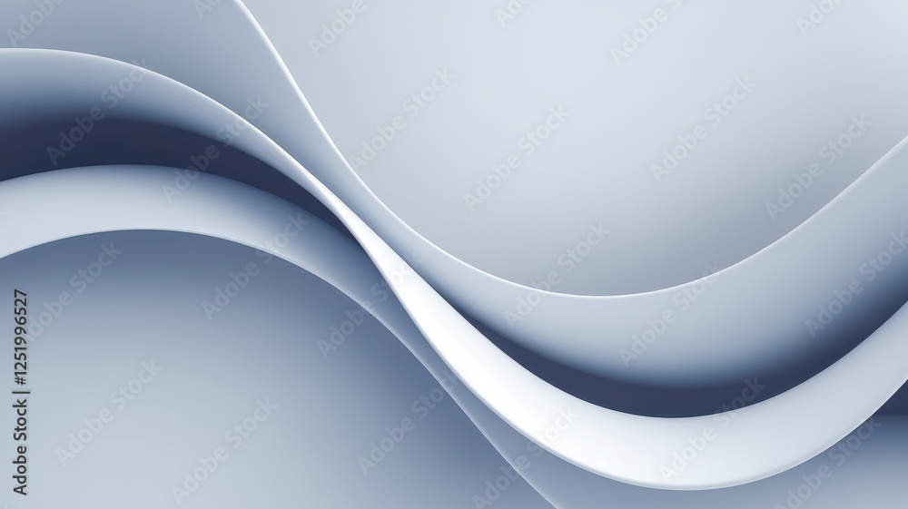 Fototapeta premium Abstract blue and white wave patterns create a soothing visual effect, evoking a sense of calm and fluidity.