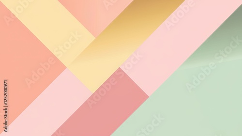 A vibrant abstract composition featuring pastel colors, creating a harmonious layer of soft hues in a geometric design. photo