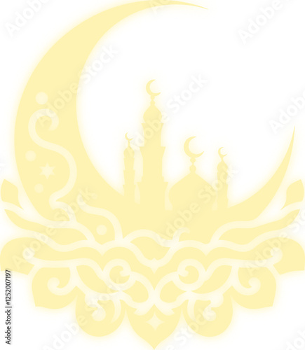 Golden glowing Ramadan decoration