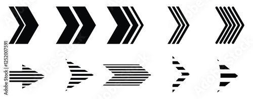 Arrows Icon. set of vector arrows. Arrow. Cursor. Collection of Arrows on flat style for web design or interface.