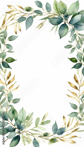 olive fashion frame dding gold branches green wallpapers stationary green leaves border floral greetings etc illustration background leaf watercolor eucalyptus background banner bloom blossom border