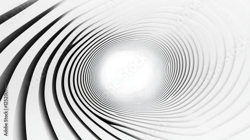 Abstract Architectural Tunnel, Perspective, Light, Empty Space, Digital Art, Background, Use for Web, App, Presentation
