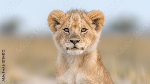 Lion Cub Portrait, African Savanna, Wildlife, Adorable