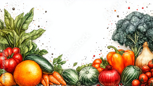 gift certificate design without inscriptions, voucher for vegetable shop or vegetable fair, loyalty cards or discount cards
