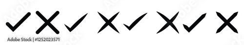 tick and cross icon.