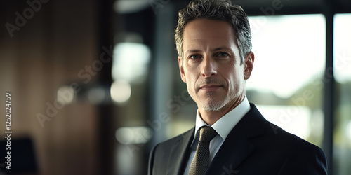 Professional Businessman with Sharp Facial Details