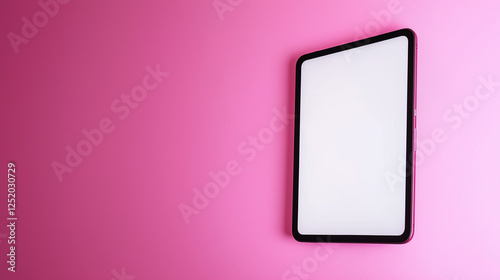 touch screen blank tablet screen  isolated on  mauve background 