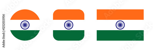 India flag icon set
