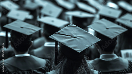 The government shapes education policy influenced by student test scores and graduation rates, highlighting the impact on student success. photo