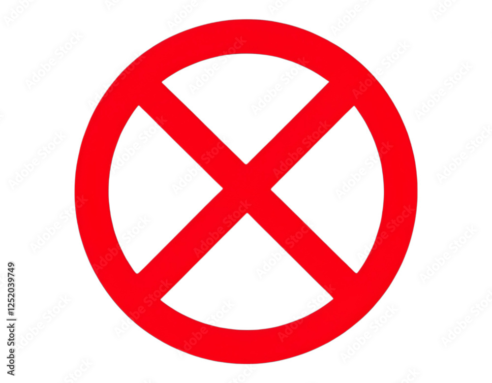 Red Prohibited Circle Symbol on Black Background Meaning Restriction and Denial Red Prohibited Circle Symbol on Black Background Meaning Restriction and Denial