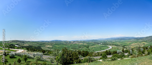 panoramic view of the mountains, dumlupinar photo