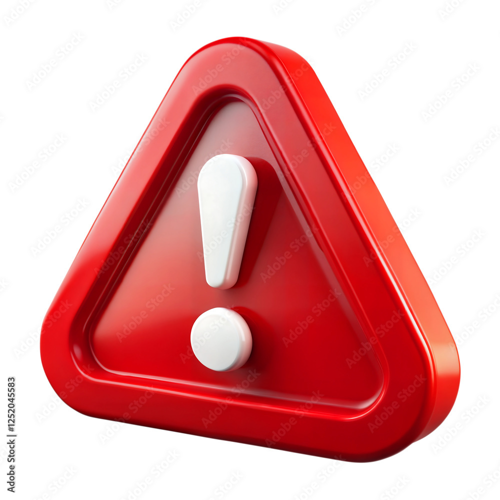 Red Warning Triangle with Exclamation Mark – Transparent Background Red Warning Triangle with Exclamation Mark – Transparent Background