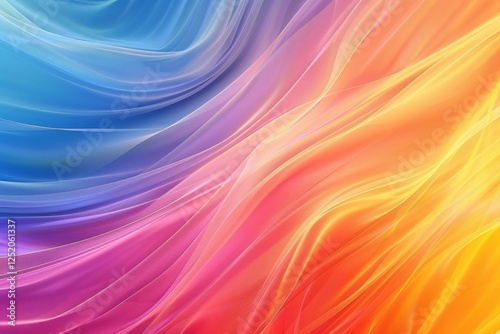Wallpaper Mural Vibrant abstract waves with bold colors. Neural network AI generated Torontodigital.ca