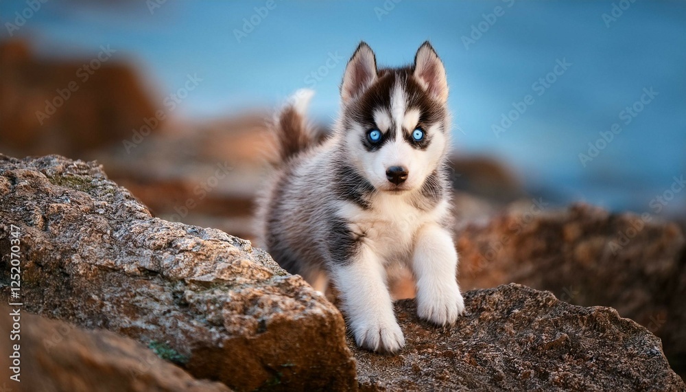 Fototapeta premium siberian husky dog